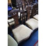 A pair of mahogany dining chairs