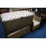 Lloyd Loom blanket boxes and a chair