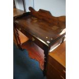 A reproduction mahogany wash stand