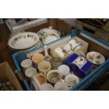 Two trays, including Royal Doulton 'Larchmont' etc.