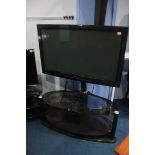 A Panasonic TV and stand