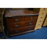 A mahogany chest of drawers