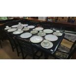 An oak table and chairs