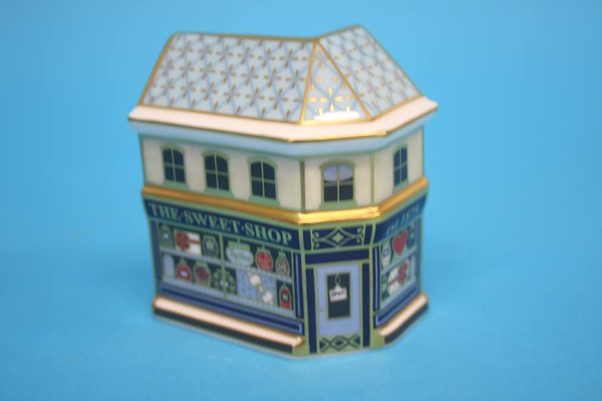Royal Crown Derby paperweights, The Greengrocer, 2003, built in china stopper, The Sweet Shop, 2002, - Image 6 of 7