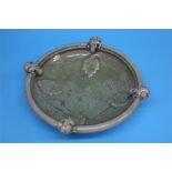 Large Celadon bowl, decorated with four rats, 37cm diameter