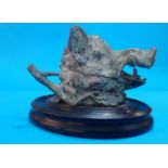 A Boars head inkwell