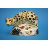 Royal Crown Derby paperweight, Endangered species Savannah Leopard, 223/1000, 1999, exclusive