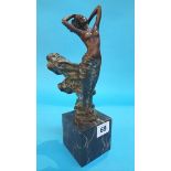 A Deco style bronze figure