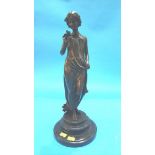 An Art Nouveau style bronze figure of a lady