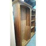A tall pine open bookcase