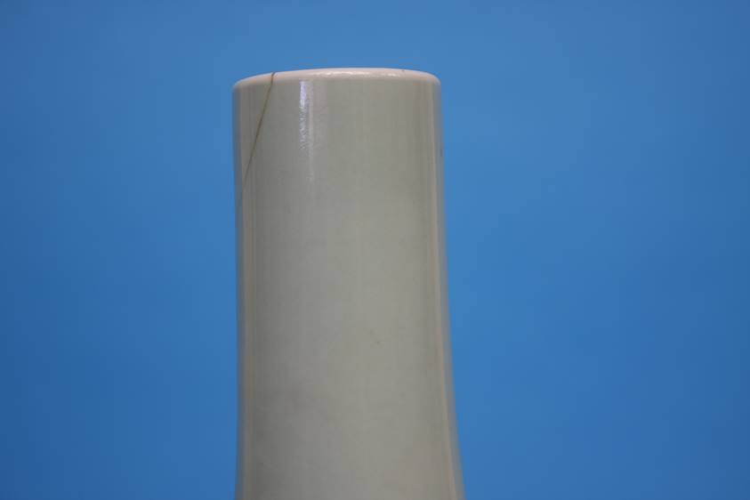 Large Celadon bottle vase, engraved with foliage, seal mark to base, 35cm Height - Image 10 of 18
