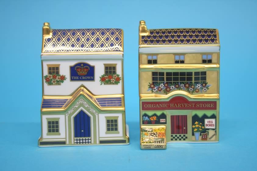 Royal Crown Derby paperweights, The Greengrocer, 2003, built in china stopper, The Sweet Shop, 2002, - Image 4 of 7