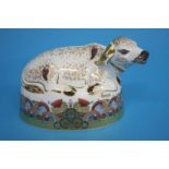 Royal Crown Derby paperweight, Harrods water buffalo, 2004, 124/350 limited edition, gold stopper,