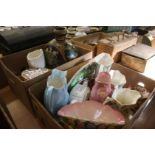 Two boxes of assorted china, including Royal Crown Derby and Maling etc.