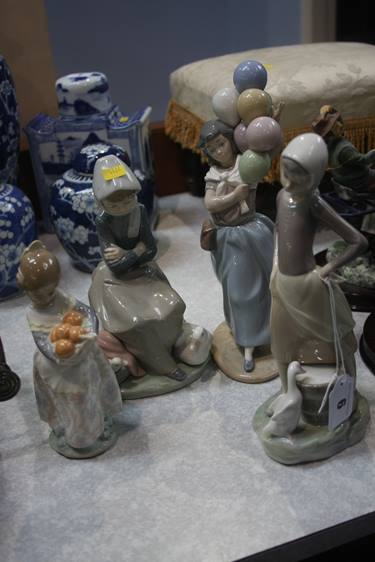 Four Lladro figures