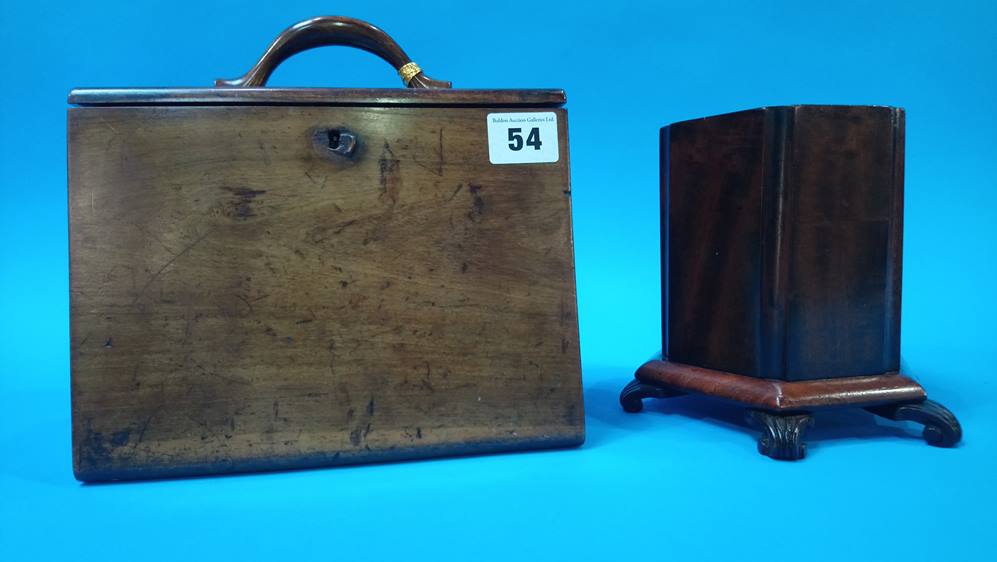 Treen; a handbag and a money box