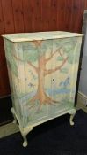 A painted cabinet