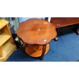 A Deco walnut occasional table
