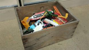 A box of unboxed Dinky and Corgi toys etc.