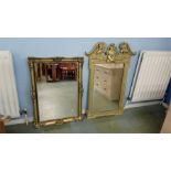 A pair of gilt mirrors