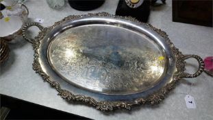 A plated serving tray