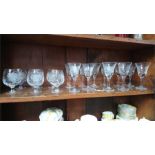 A quantity of Brierly cut glass