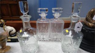Two pairs of decanters