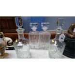 Two pairs of decanters