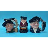 Three Royal Doulton Toby jugs 'Huntsman', 'Lobster Man' and 'Tam O'Shanter'