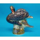 A Royal Crown Derby black swan paperweight, 146/300, boxed with certificate. 24cm