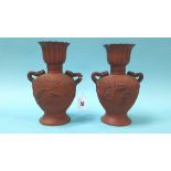 Pair of Oriental terracotta vases