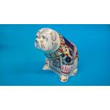 Four Royal Crown Derby paperweights; Labrador, 2006 with gold stopper, 15cm, with box, Bulldog, with