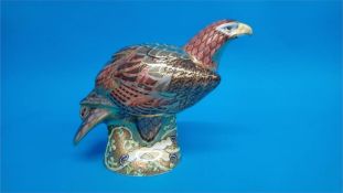 A Royal Crown Derby Golden eagle paperweight, 146/300 with box and certificates.