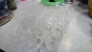 Quantity of cut glass