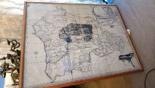 Large framed map