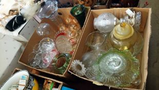 Two boxes of glass ware