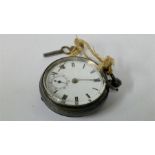 A silver pocket watch