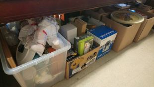 Nine boxes of household items