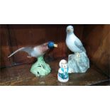 A Radford seagull and Spode mallard etc.