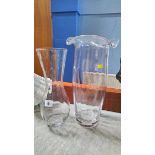 Two Dartington glass vases