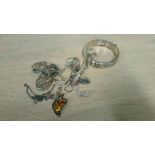 Assorted silver costume jewellery