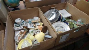 Two boxes of assorted china and Maling etc.