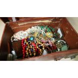 Quantity of costume jewellery in one case