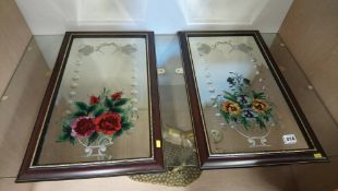 Two painted mirrors