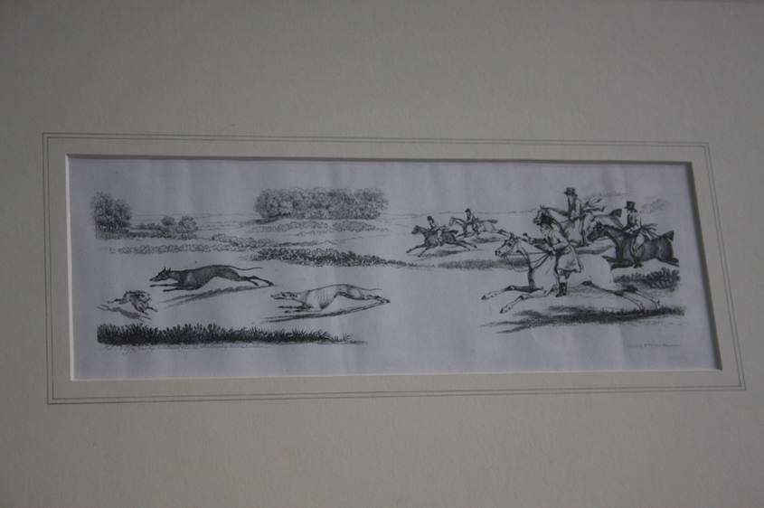 Set of four modern hunting prints, 11cm x 31cm - Image 6 of 16