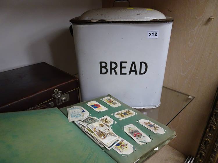 Enamel bread bin and two suitcases - Image 2 of 4