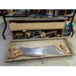 Carpenters tool box and contents