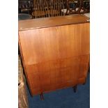 A teak bureau, 76cm wide