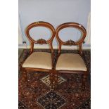 Pair of mahogany balloon back chairs