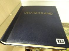 German stamp album and contents